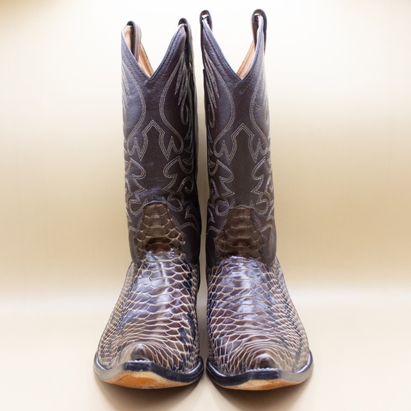 Jar Boots Imitation Snake Skin Western Mexican Boots Men's Size 9.5 - Picture 2 of 8